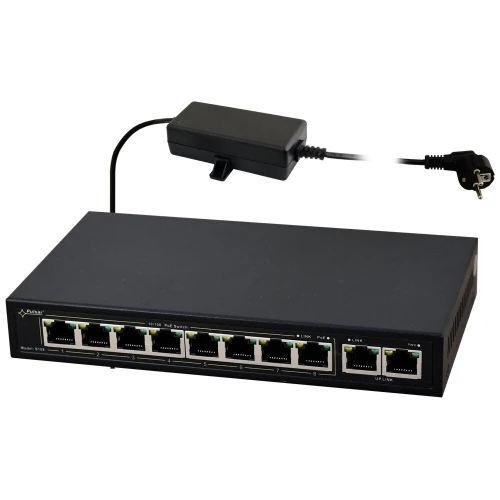 9 portos S108 switch 8 IP kamera számára