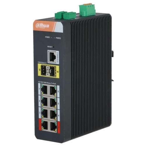 POE ipari switch PFS4210-8GT-DP-V2 8-portos SFP DAHUA