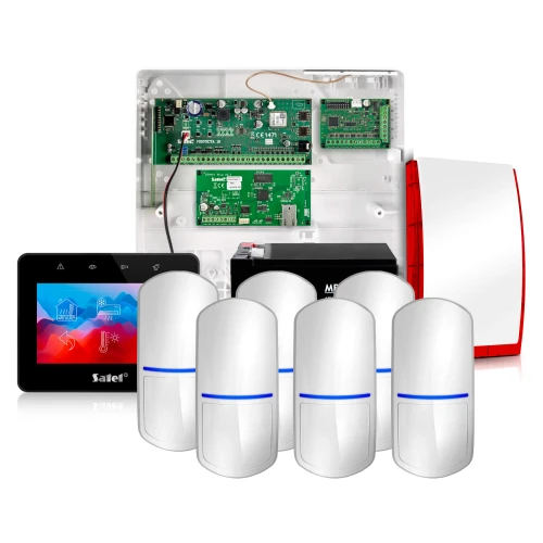 Satel Integra 32 INT-TSG2-B 6x Slim-Pir Érzékelővel GSM Értesítéssel Riasztókészlet
