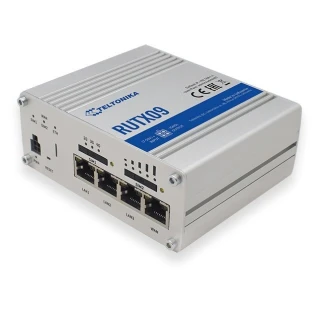 Teltonika RUTX09 | Professzionális ipari 4G LTE router | Cat 6, Dual Sim, 1x Gigabit WAN, 3x Gigabit LAN