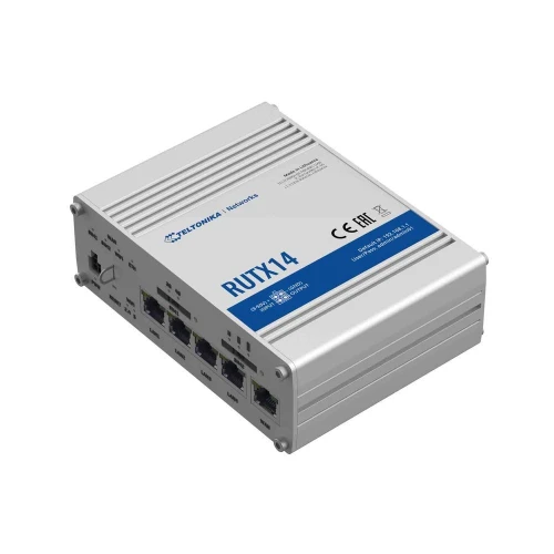 Teltonika RUTX14 | Professzionális ipari 4G LTE router | Cat 12, Dual Sim, 1x Gigabit WAN, 4x Gigabit LAN, WiFi 802.11 AC Wave 2
