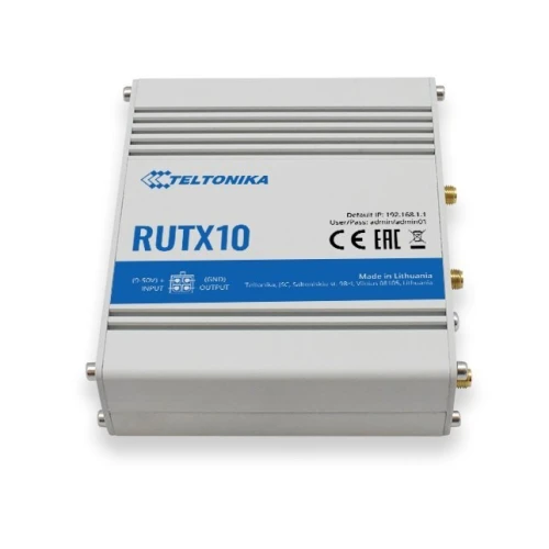 Teltonika RUTX10 | Vezeték nélküli router | Wave 2 802.11ac, 867Mb/s, 4x RJ45 1Gb/s