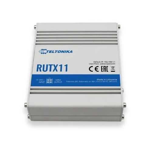 Teltonika RUTX11 (US) | Professzionális ipari 4G LTE router | Cat 6, Dual Sim, 1x Gigabit WAN, 3x Gigabit LAN, WiFi 802.11 AC