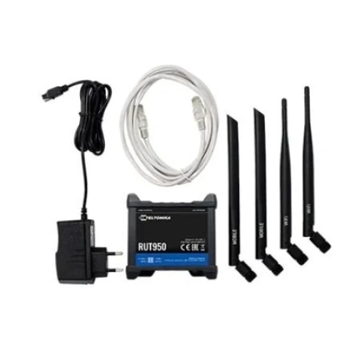Teltonika RUT950 | 4G LTE Router | Globális verzió, Cat.4, WiFi, Dual Sim, 1x WAN, 3X LAN, RUT950 V022C0