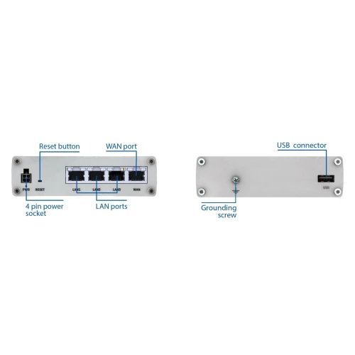 Teltonika RUTX08 | Ipari router | 1x WAN, 3x LAN 1000 Mb/s, VPN