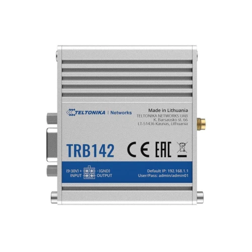 Teltonika TRB142 | Gateway, IoT kapu | LTE Cat 1, RS232, Távoli kezelés