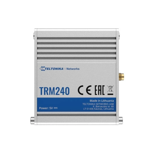 Teltonika TRM240 | Ipari modem | 4G/LTE (Cat 1), 3G, 2G, mini SIM, IP30