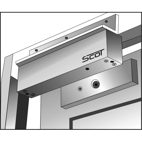 L típusú szerelő tartó rejtett fedéllel külső nyitású ajtókhoz Scot BK-600DLC2