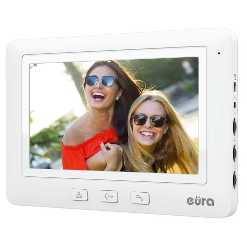 EURA VDP-58A3 fehér színű videó kaputelefon 7” monitor