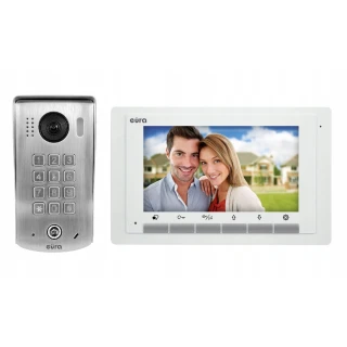 EURA VDP-60A5/N WHITE 2EASY videókaputelefon - egy családi, 7'' LCD, fehér, mechanikus kódolóval, felszíni szerelésű