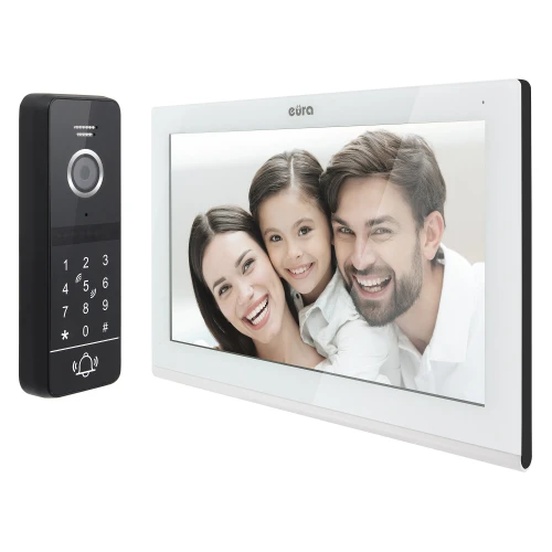 EURA VDP-97C5 videókaputelefon - fehér, érintőképernyős, 7'' LCD, AHD, WiFi, képmemória, 128GB SD