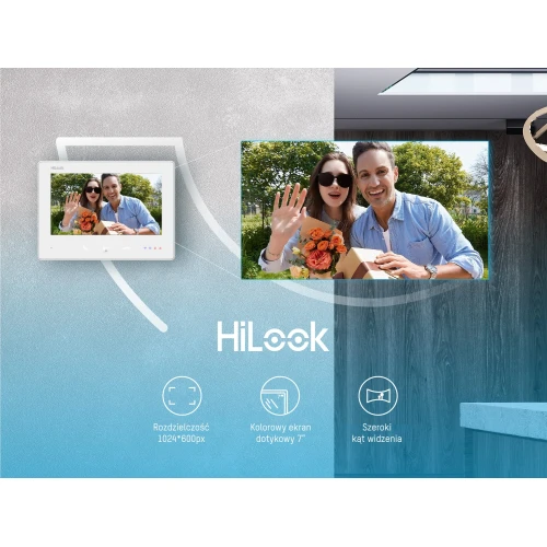 Wideodomofon HD-VIS-02-K, 2-vezetékes, IP, WiFi, HiLook by Hikvision alkalmazás