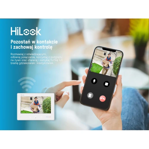 Wideodomofon HD-VIS-02-K, 2-vezetékes, IP, WiFi, HiLook by Hikvision alkalmazás