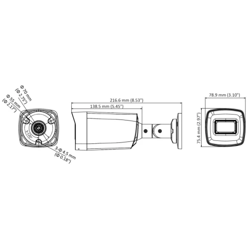 AHD kamera, HD-CVI, HD-TVI, PAL DS-2CE17H0T-IT5F 3.6mm 5Mpx Hikvision WYP