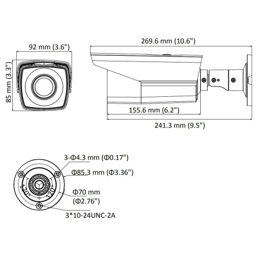 AHD kamera, HD-CVI, HD-TVI, PAL DS-2CE16D8T-AIT3ZF 1080p 2.7-13.5 mm motozoom