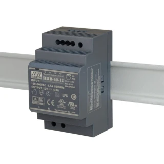 DIN sínre szerelhető 12VDC/4,5A HDR-60-12 tápegység