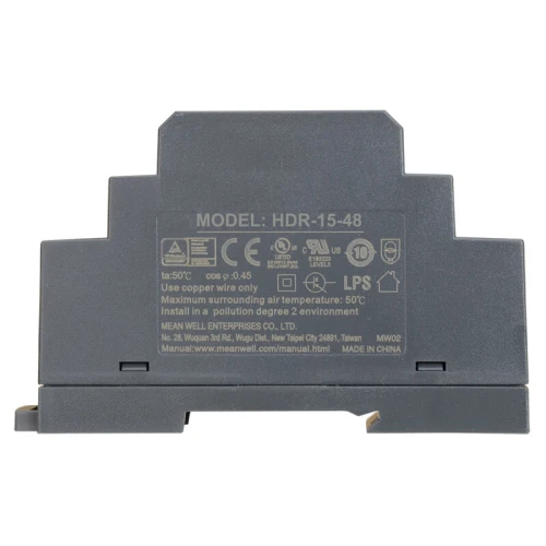 DIN sínre szerelhető 48V HDR-15-48 MEAN WELL tápegység