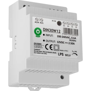 DIN sínre szerelhető tápegység DIN30W12 12V