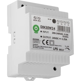 DIN sínre szerelhető tápegység DIN30W24 24V