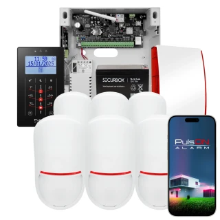Zestaw alarmowy PulsON Alarm 2.0 4G PowerG – 6× czujka ruchu LC-200S (odporne na zwierzęta)