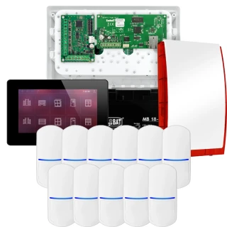 SATEL INTEGRA 32 riasztókészlet, 11x érzékelő, jelző, fekete INT-TSH2-B kezelő