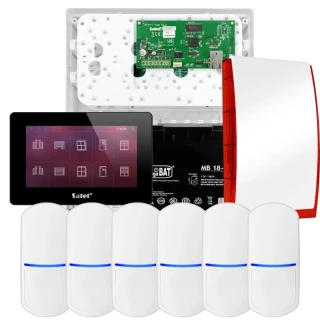 SATEL INTEGRA 32 riasztókészlet, 6x érzékelő, jelző, fekete kezelő INT-TSH2-B