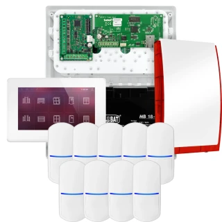 SATEL INTEGRA 32 riasztókészlet, 9x PET érzékelő, sziréna, fehér INT-TSH2-W kezelőegység