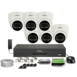 4 az 1-ben megfigyelő készlet 6x HAC-HDW1200TRQ-0280B-S6 2Mpx, IR25m, DWDR, Dahua