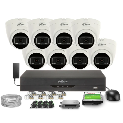 4 az 1-ben megfigyelő készlet 8x HAC-HDW1200TRQ-0280B-S6 2Mpx, IR25m, DWDR, Dahua