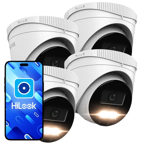 HiLook by Hikvision 4x PCAM-T4-30DL 4Mpx Dual-Light 30m IP dómkamera készlet