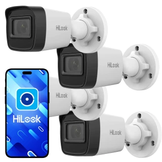 HiLook by Hikvision 4x IPCAM-B4-P 2K+ IP csőkamera készlet