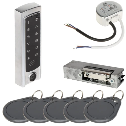 ATLO-KRM-823 hozzáférés-ellenőrző készlet, tápegység, elektromos zár, hozzáférési kártyák
