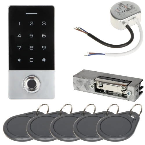 ATLO-KRMF-555 hozzáférés-ellenőrző készlet, tápegység, elektromos zár, belépési kártyák