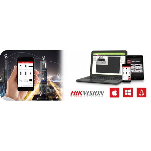 HWK-N4142TH-H Hikvision Hiwatch HWN-2104H-4P 4x HWI-T221H 1TB Tartozékok készlet